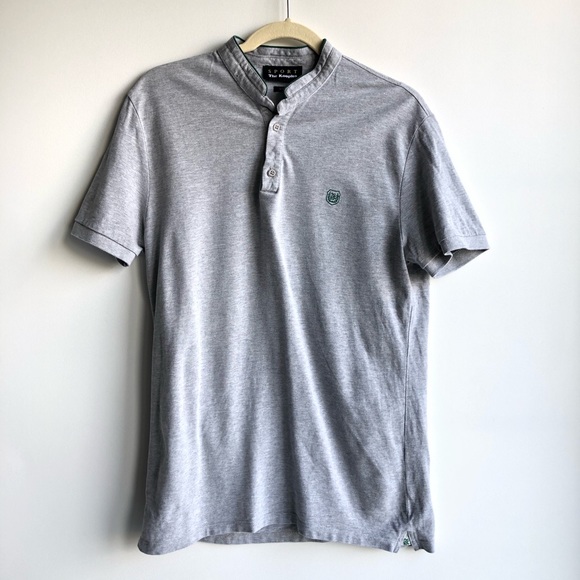 The Kooples Other - SPORT THE KOOPLES Men Grey Polo Button Up Shirt